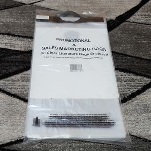 16"X8.5" PROMOTIONAL & SALES MARKETING 50 CLEAR PLASTIC BAGS
